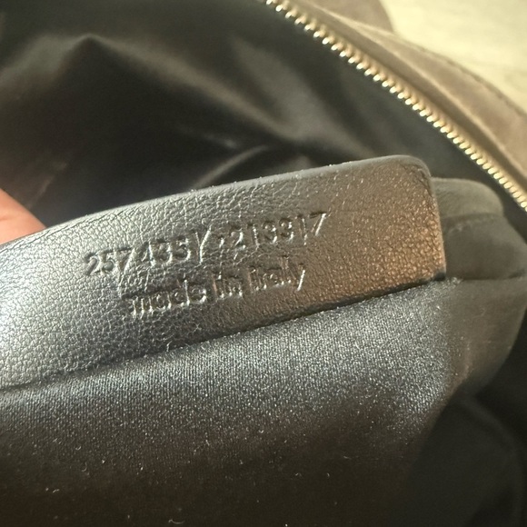 YSL Muse Embrossed Croc Suede With Leather Large Handbag - Picture 11 of 12